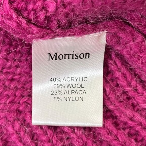 Morrison Fuchsia Alpaca Wool Blend Sweater Australia SZ 1-2 (S/M) Cozy Luxe Knit - Picture 9 of 11